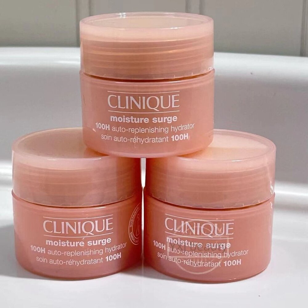New 3xClinique Moisture Surge 100 H Auto-Replenishing Hydrator Cream 3x15ml=45ml